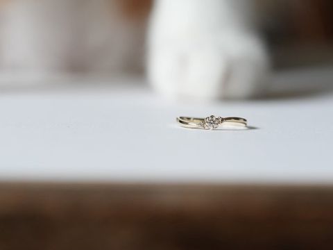 K10 金花瓣戒指 珠寶細節