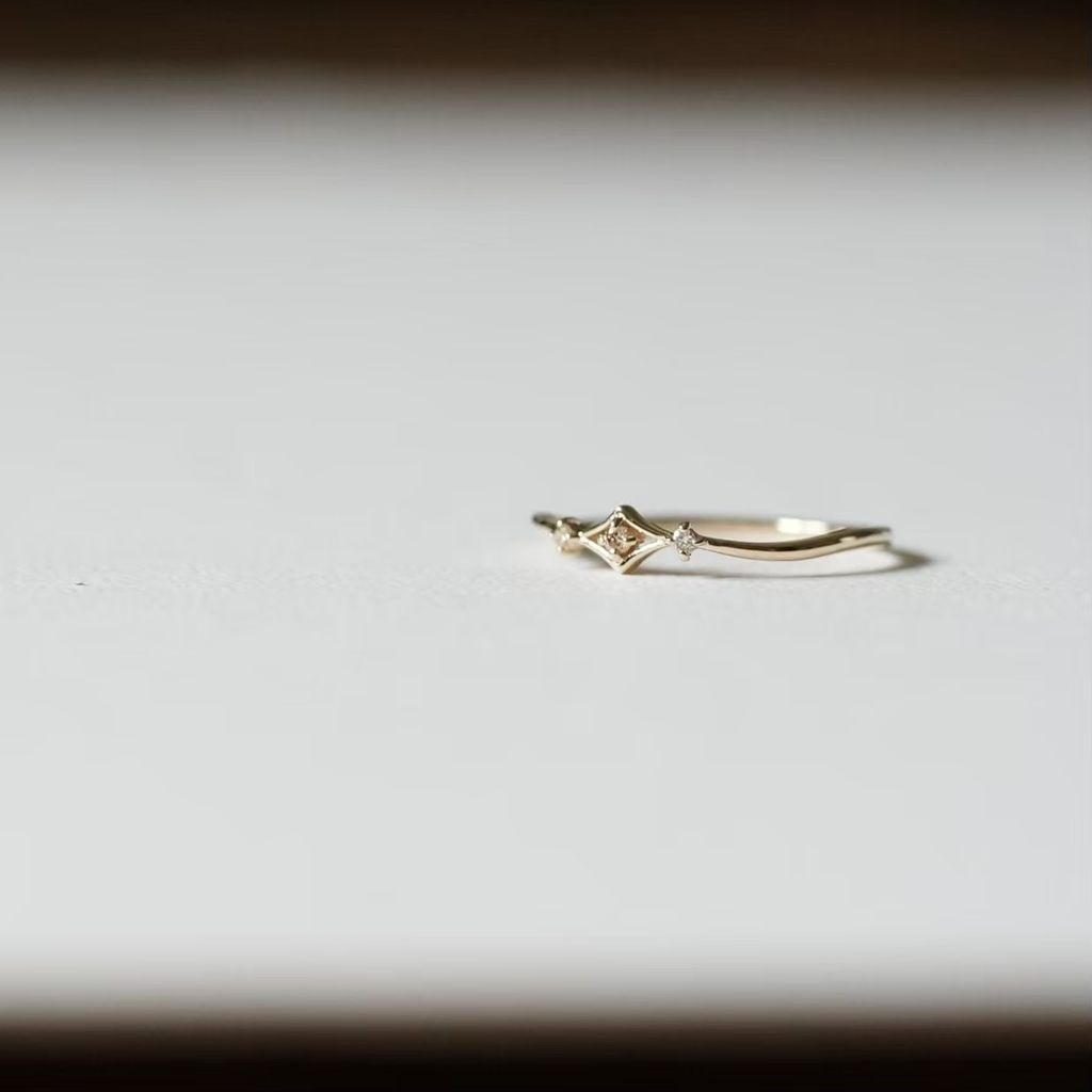 PIPIJUDY K10 幾何鑽石戒指