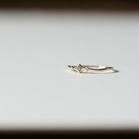 PIPIJUDY K10 幾何鑽石戒指