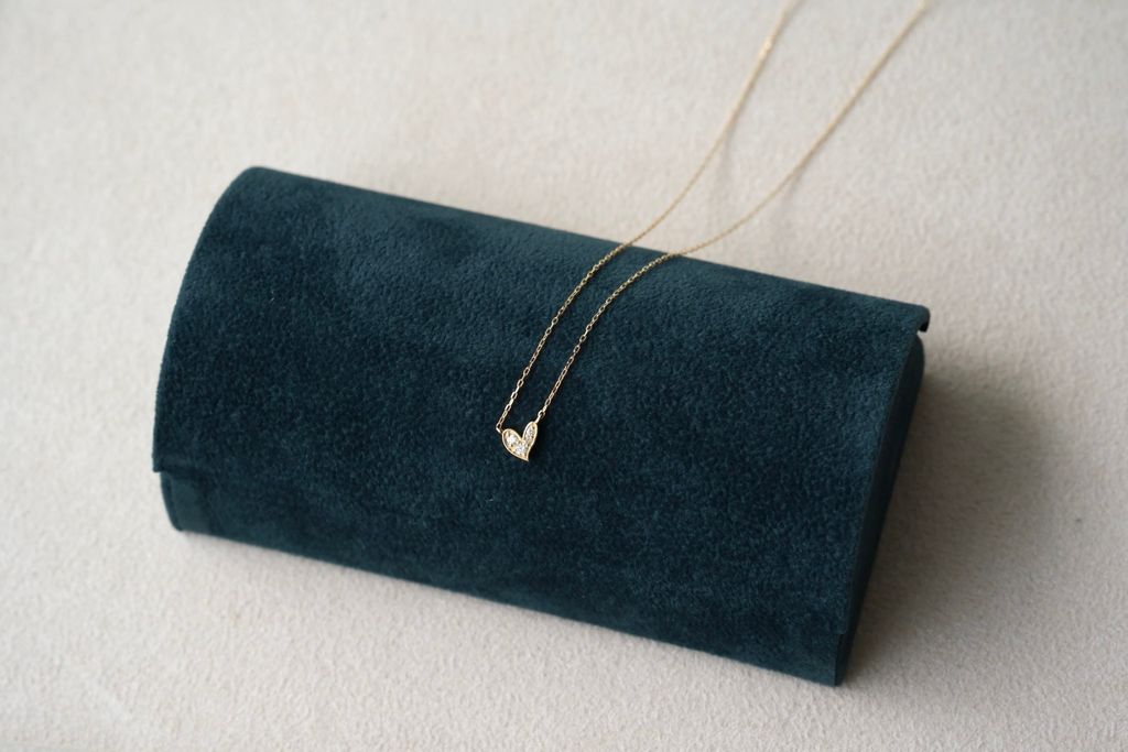 PIPIJUDY K10 閃閃心光真鑽項鍊 商品照・心形鑲鑽 K 金項鍊