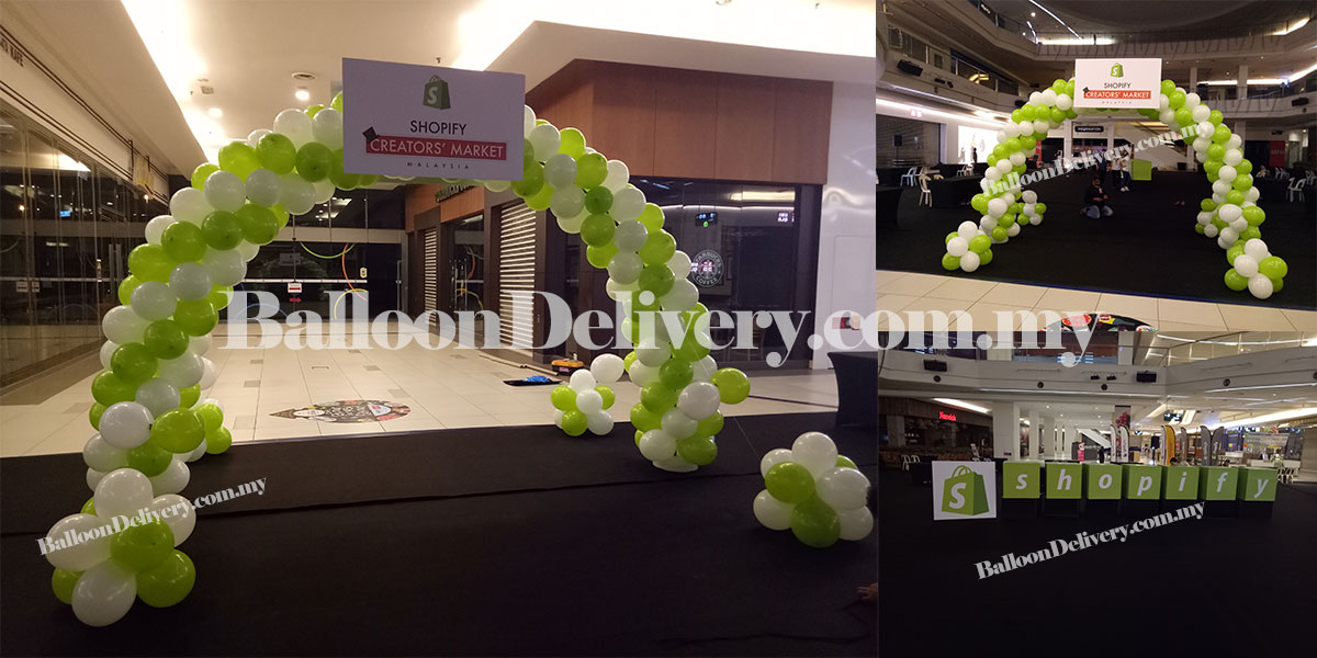 Balloon Entrance Arch for Shopify Creators' Market Event