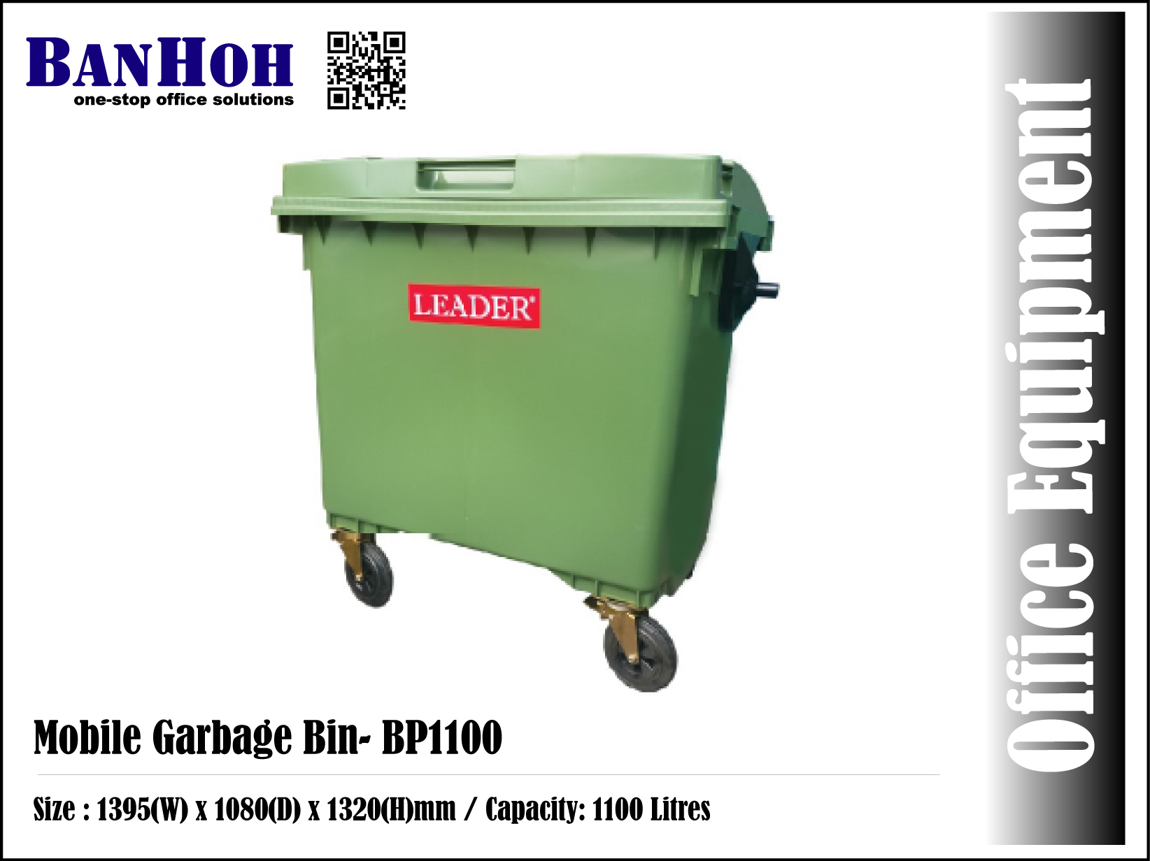 1100 Liter Mobile Garbage Bin
