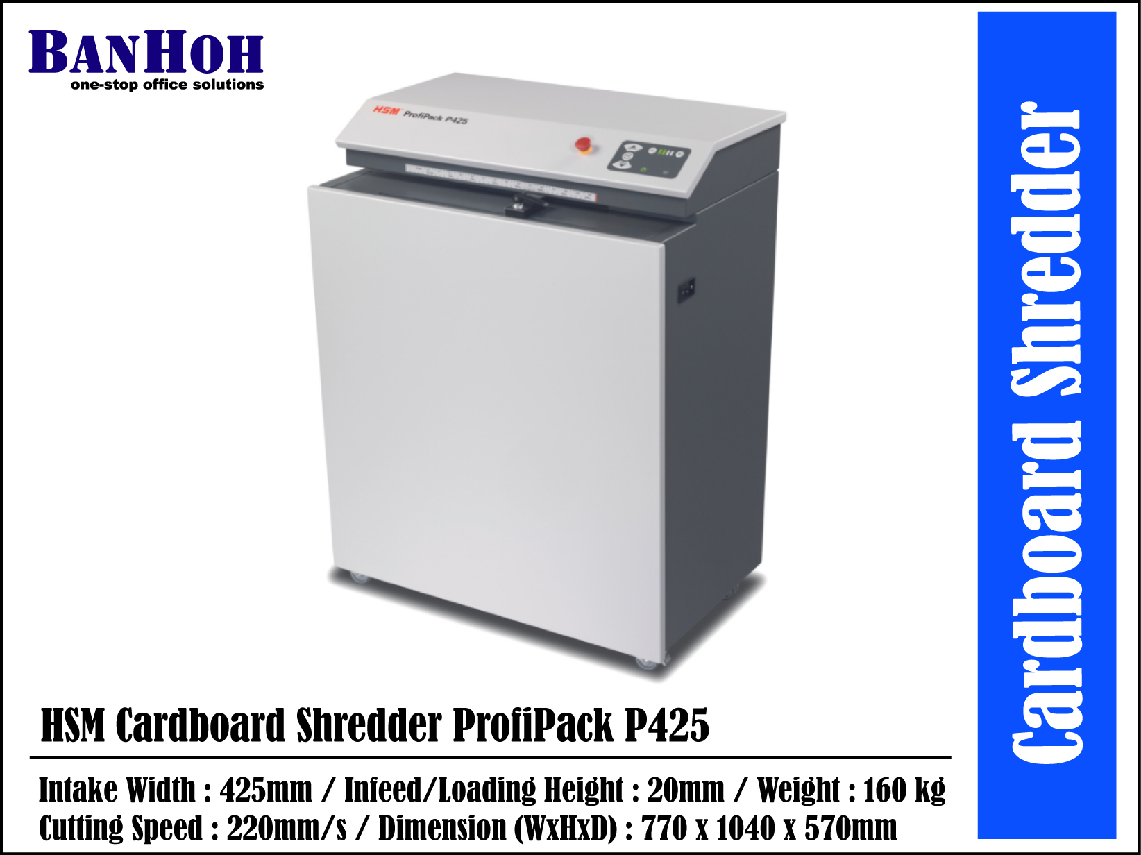 HSM ProfiPack P425 Cardboard Shredder