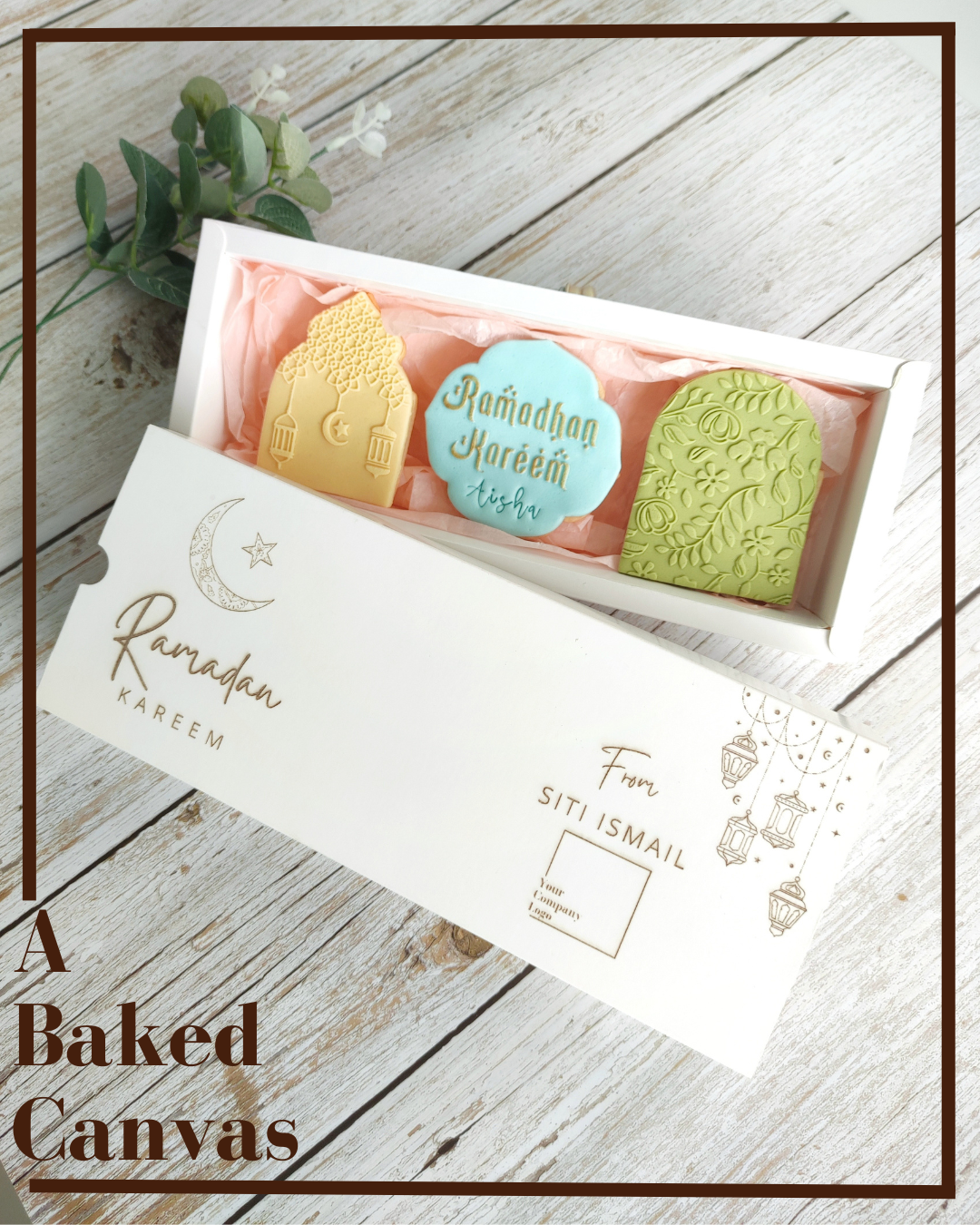Ramadan cookie box triple by A baked canvas KL