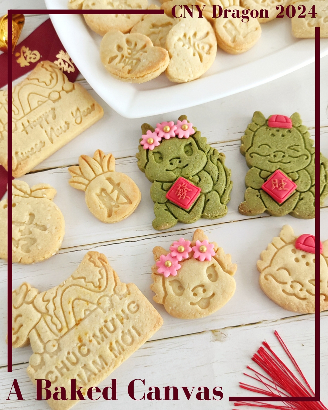 A baked Canvas CNY dragon Cookies Malaysia