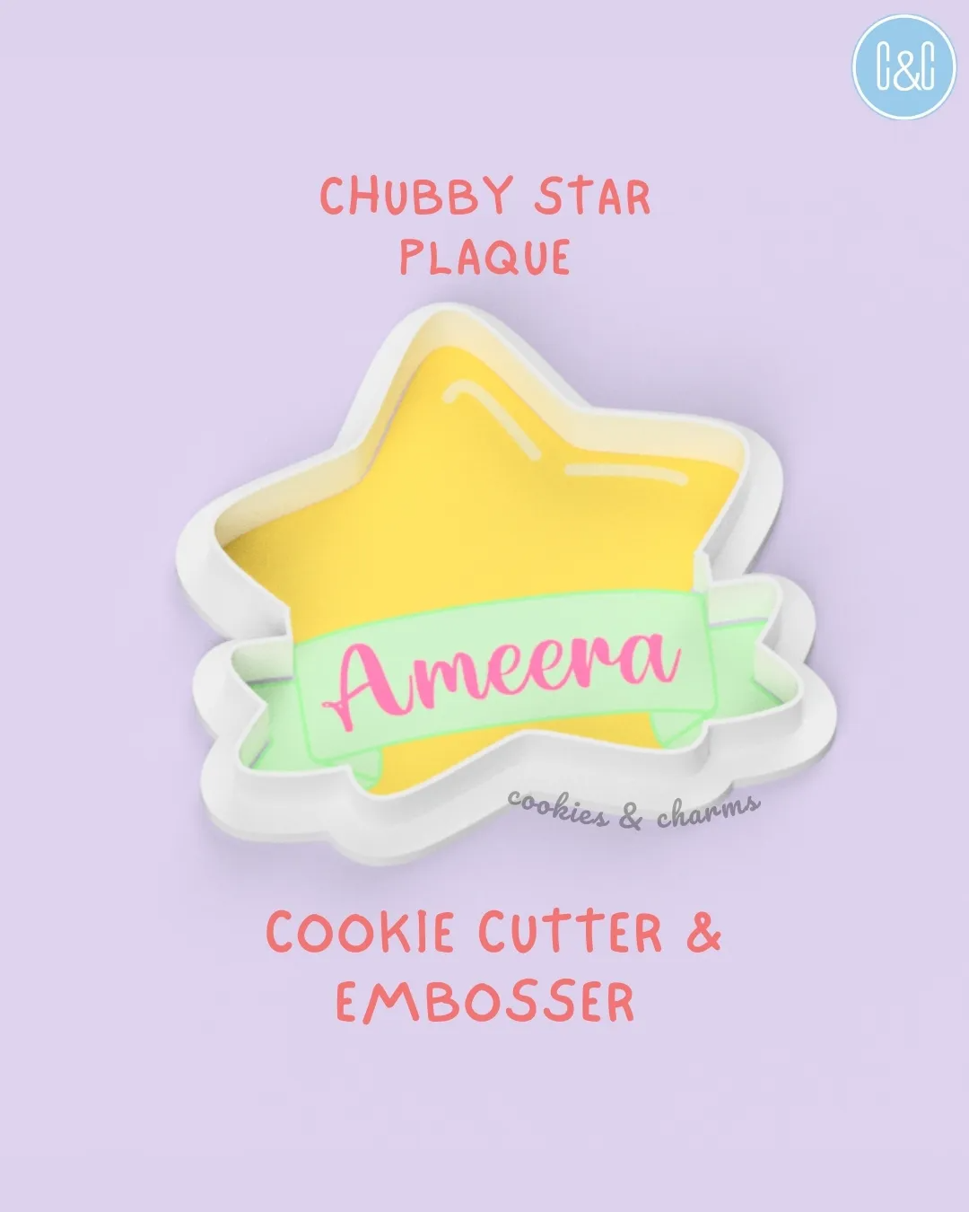 chubby star plaque cutter embosser 1