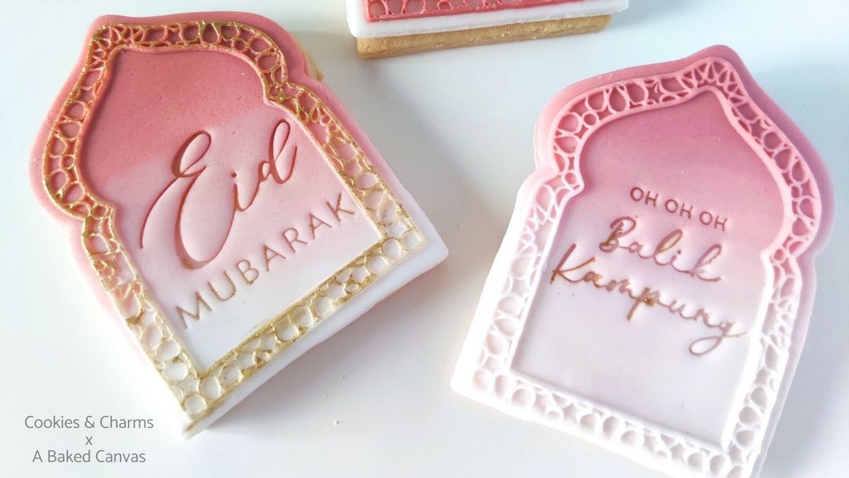 How To Make Eid Raya Ombre Fondant Decorated Cookies