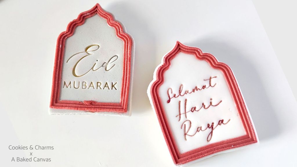 How To Make Eid Raya Two Toned Fondant Decorated Cookies