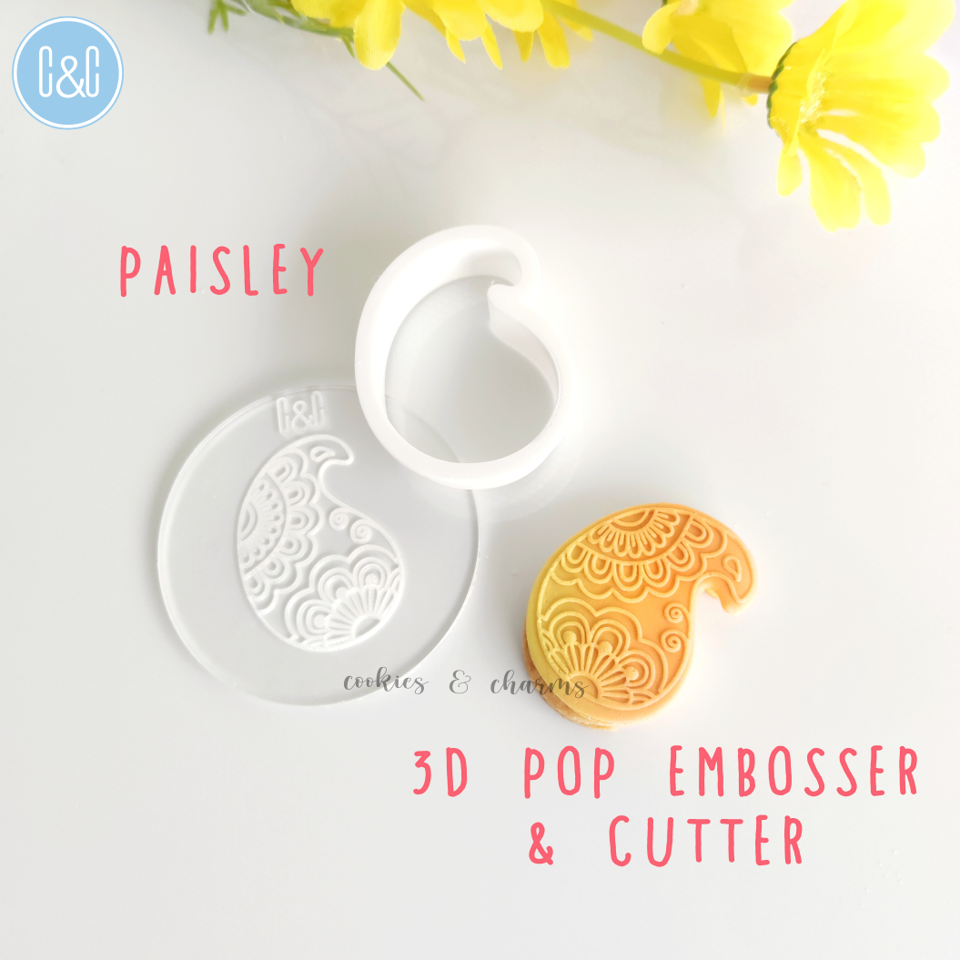 paisley 3d pop embosser and cutter