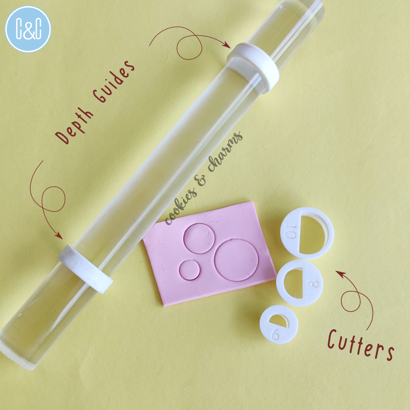 3 Round Bead Fondant Roller Cutter