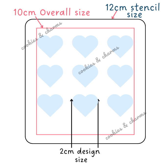 pattern stencil sizing