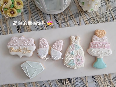 wedding theme icing cookies My Delicious Art KL