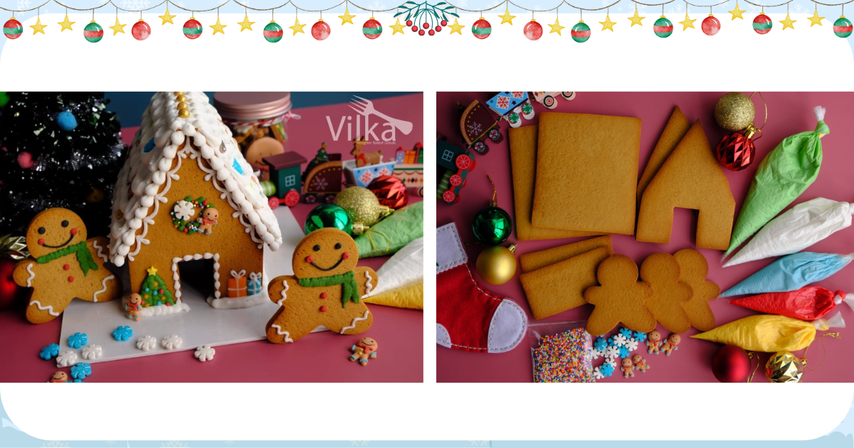 Vilka-Designer Baked Goods Xmas gingerbread House Diy kit