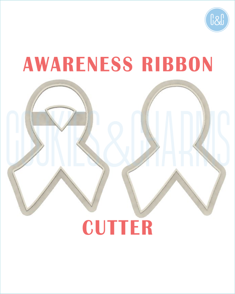 Cancer Awareness Ribbon Cookie Cutter | With and Without Inner Cutout