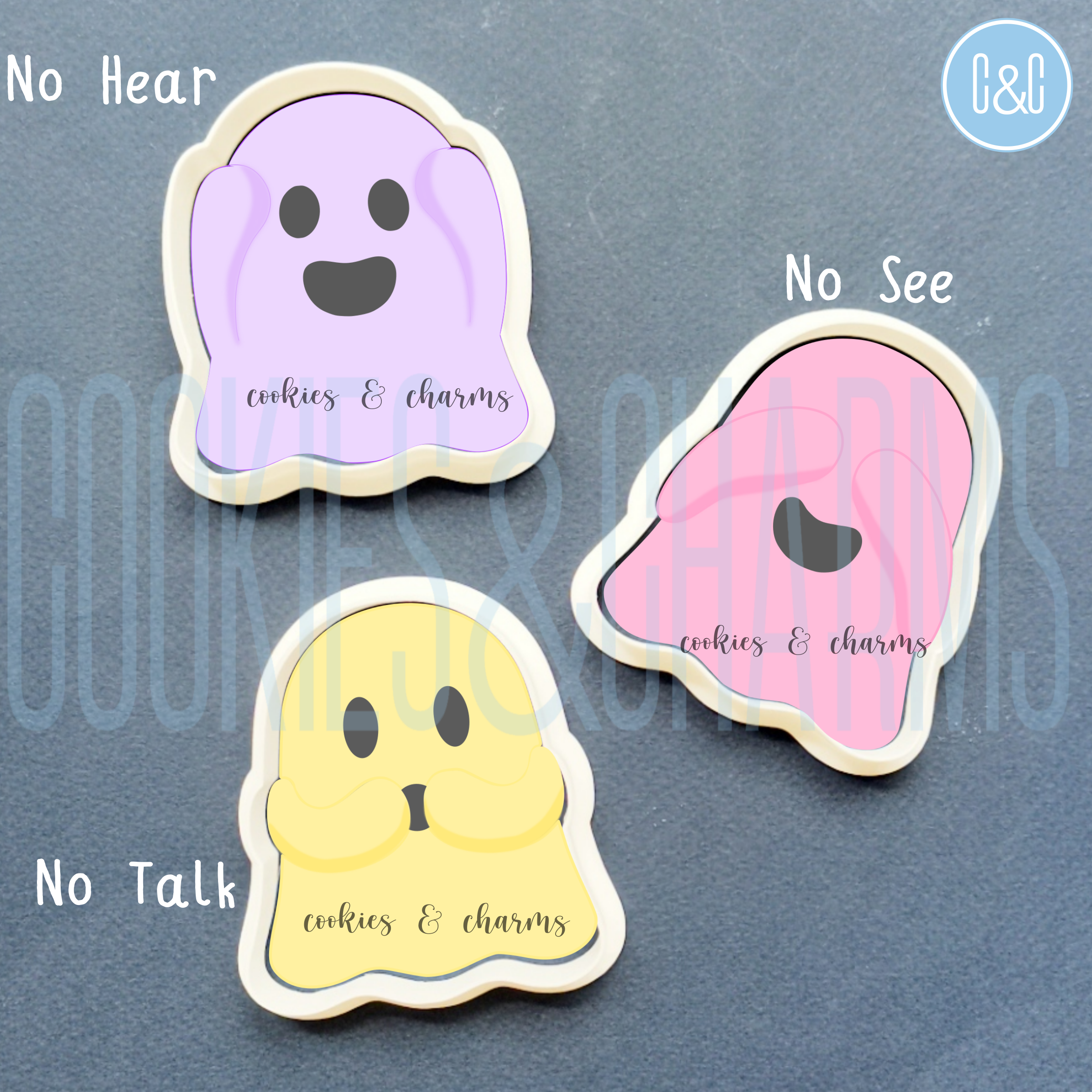 Ghosts Brothers Cutter Cookies and Charms Halloween