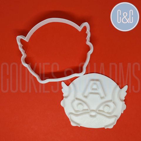 captain america Cookie Cutter and Embosser set