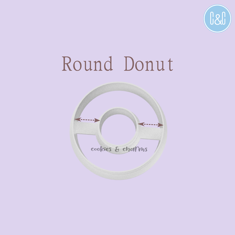 Round Donut Clay Cutter Inner width (Dotted line) measures approximately 10mm (0.39in)