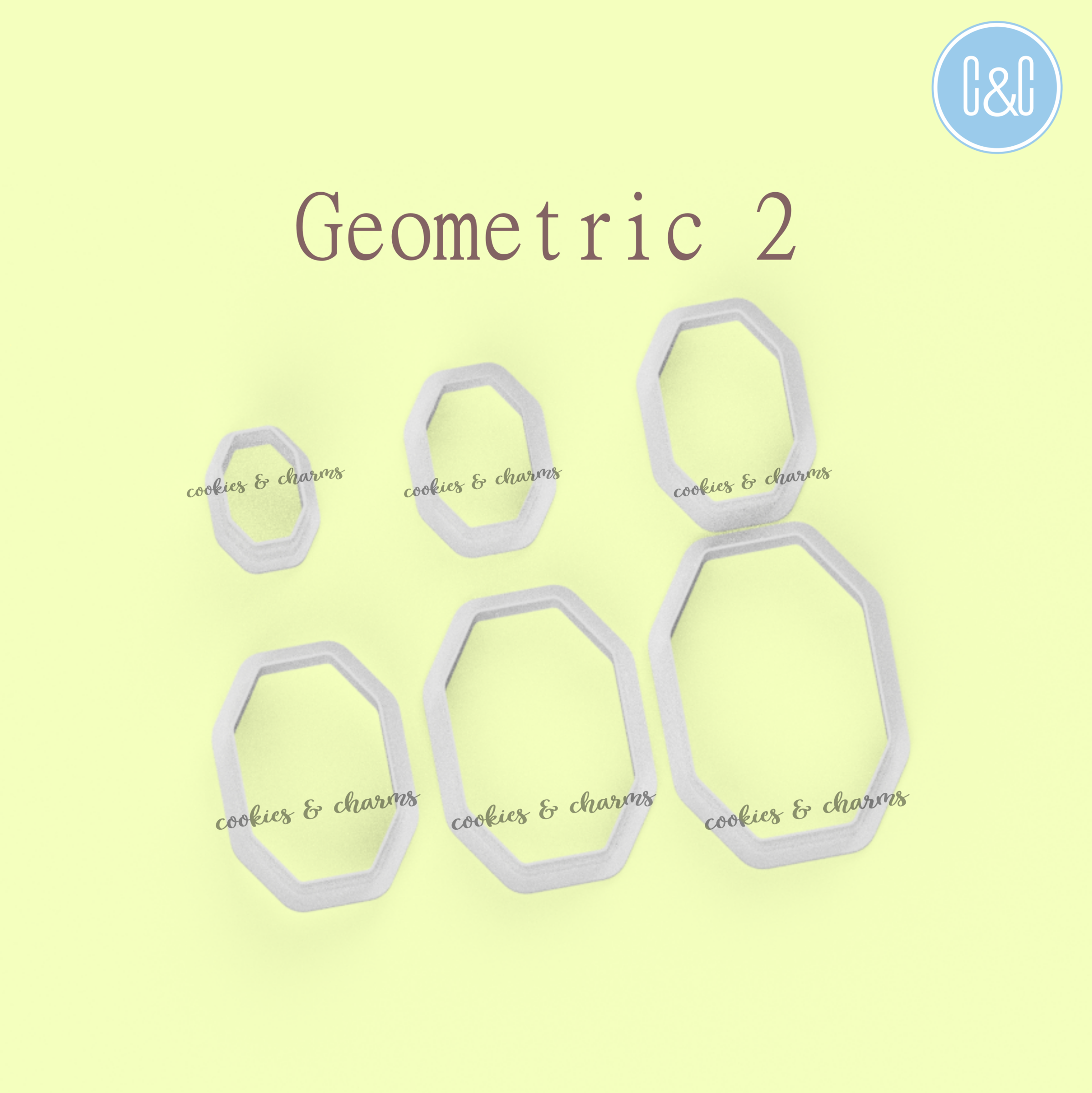 Geometric Shape 2 Clay Cutters