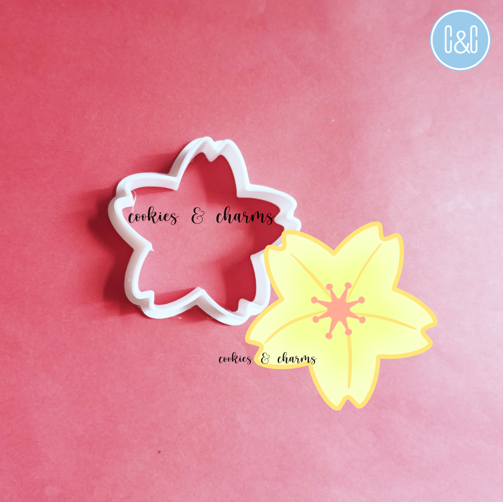 Cherry Blossom Flower Clay Cutters comes with 2 different sizes.