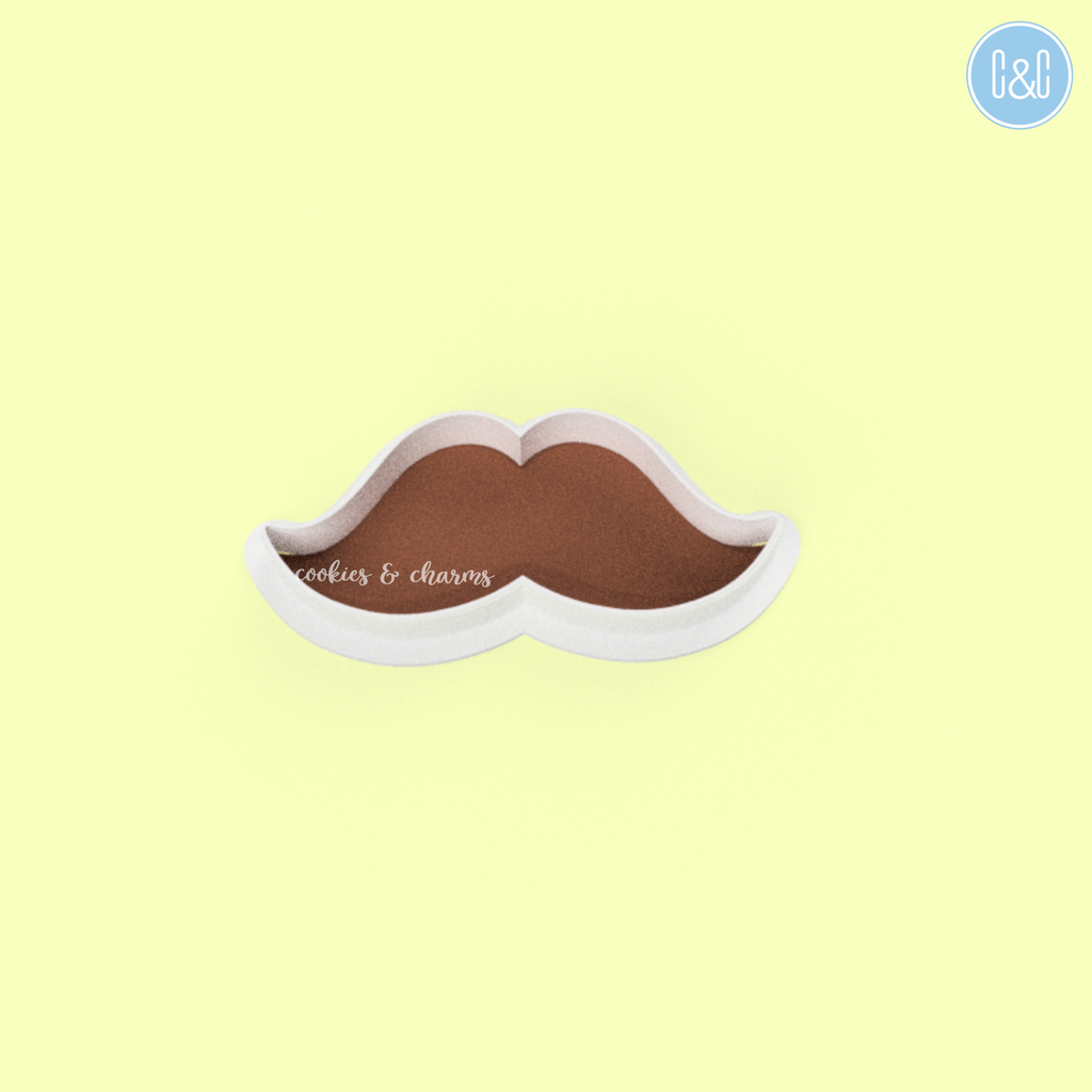 Cheeky Mustache Cutter from cookies and charms