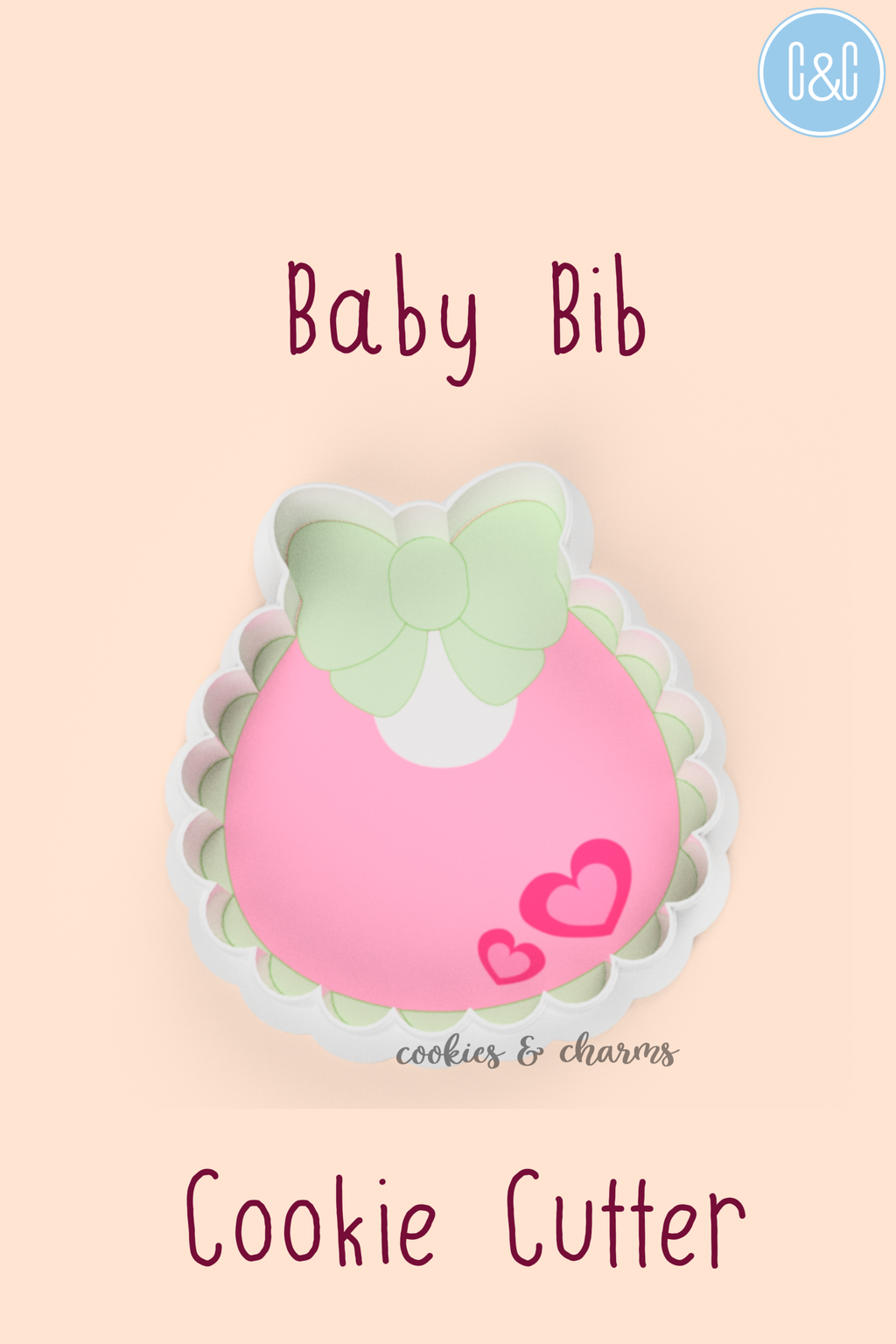 Baby bib with ribbon cookie cutter.png