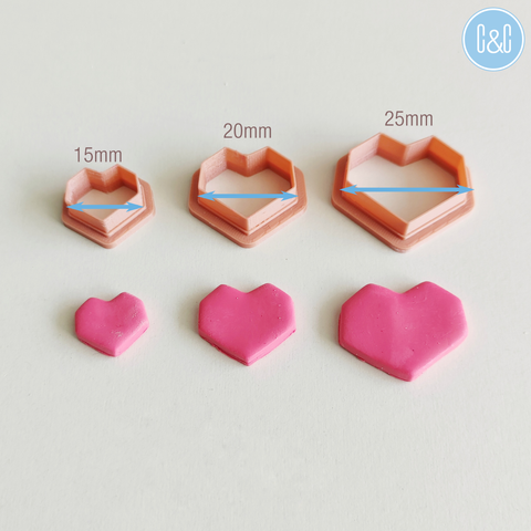 Candy Hearts Debossing Cube and Cutter for Polymer Clay – The Clay Impress