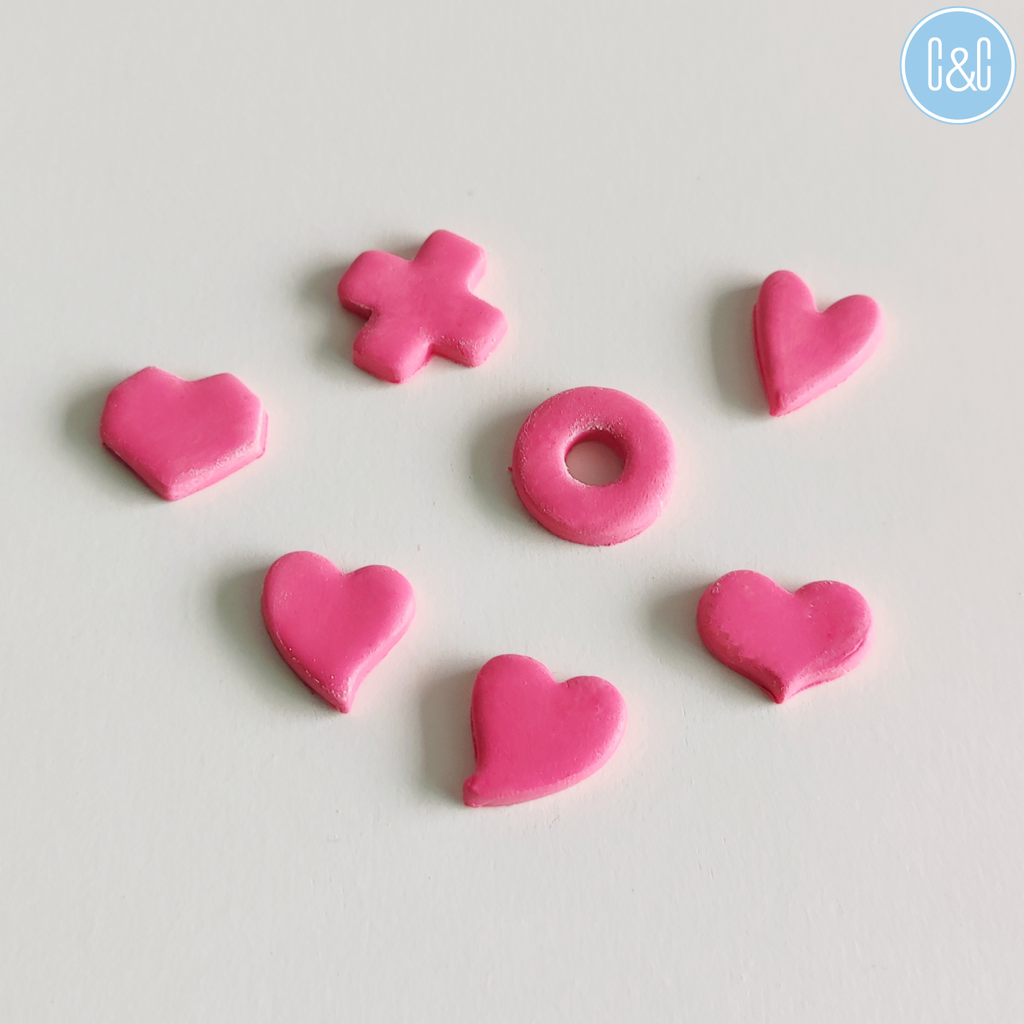  Puocaon Valentines Polymer Clay Cutters - 9 Pcs Clay Cutters  for Polymer Clay Jewelry Making, Heart Shape Polymer Clay Jewelry Cutters,  CD Butterfly Sunflower Clay Cutters Cassette Tape Band-aid