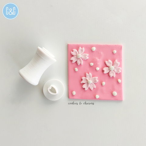 cherry blossom flower petal polymer clay micro cutter bringing a little bit of Spring all year round in Malaysia