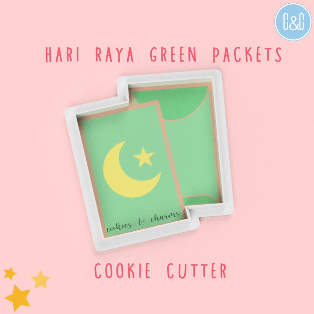 hari raya green packets cookie cutter for ramadan eid adilfitri Malaysia Singapore celebration