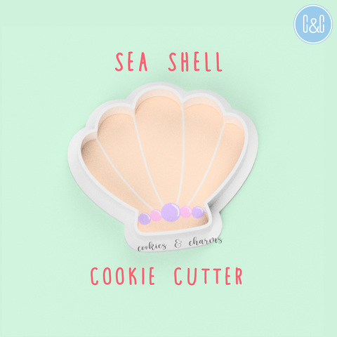 under the sea seashell fondant cookie cutter