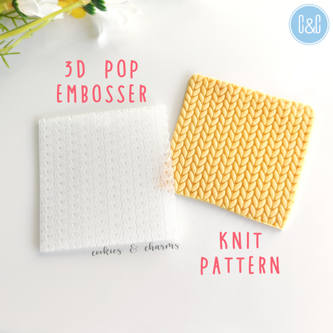 knit pattern 3d pop embosser