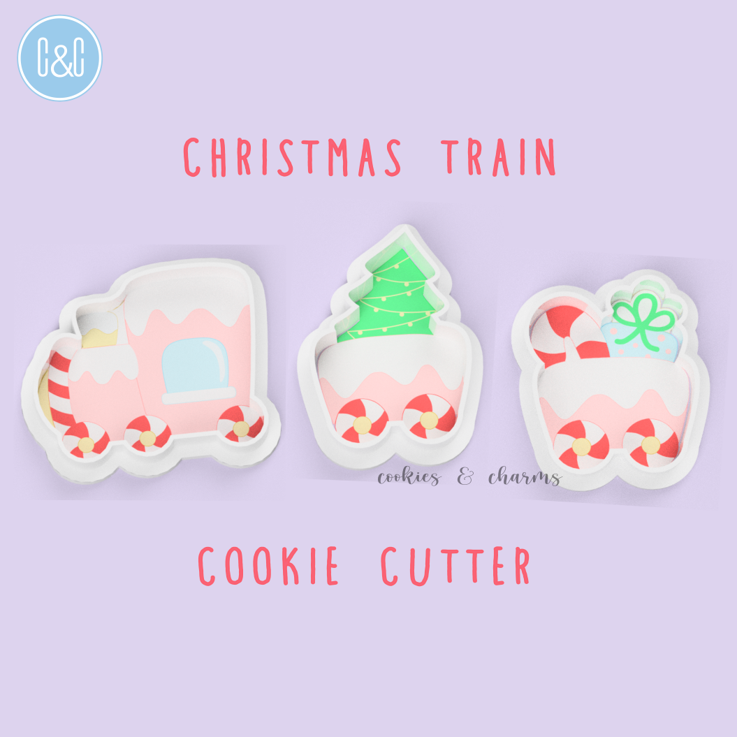 christmas train cookie cutter