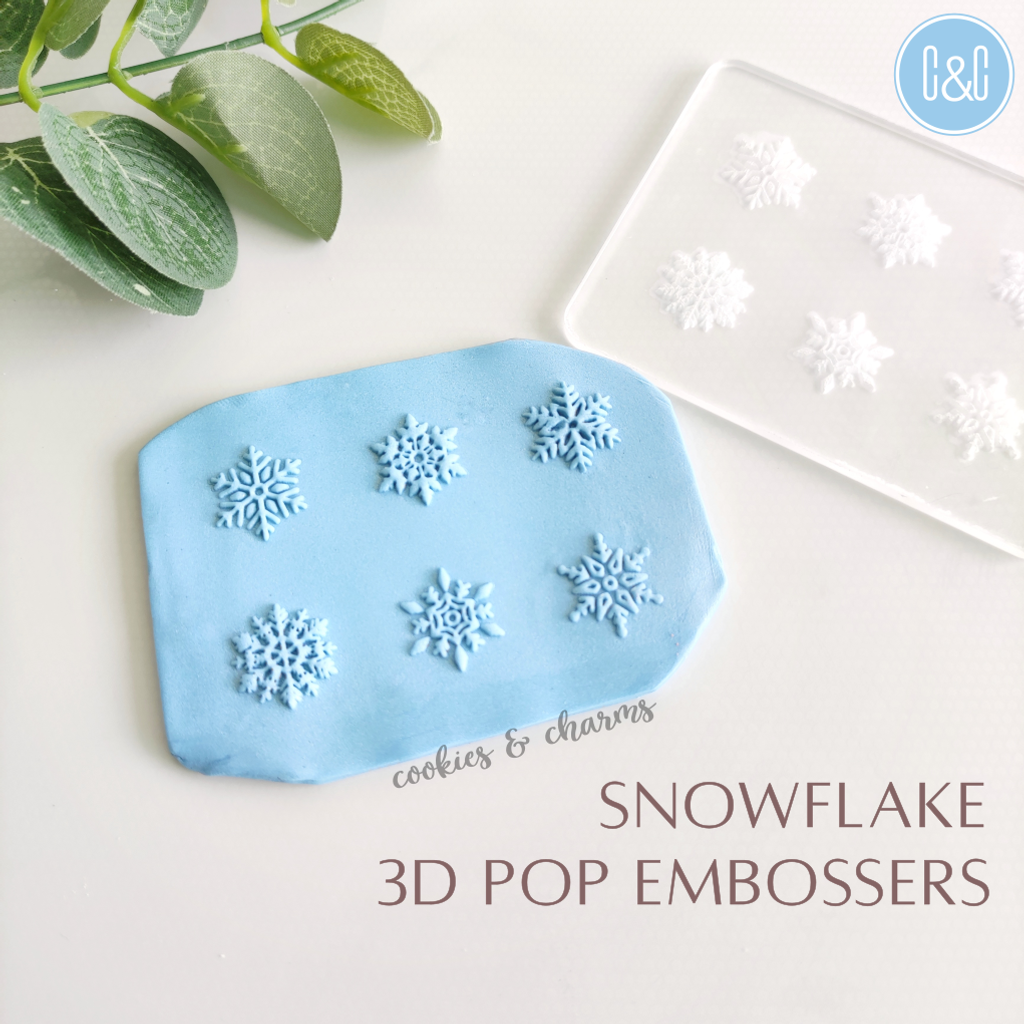 snowflakes 3d pop embosser texture tiles 1