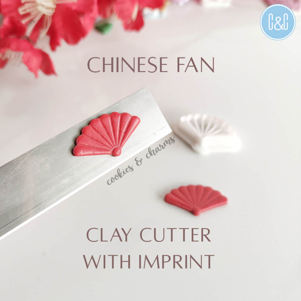 chinese fan imprint clay cutter