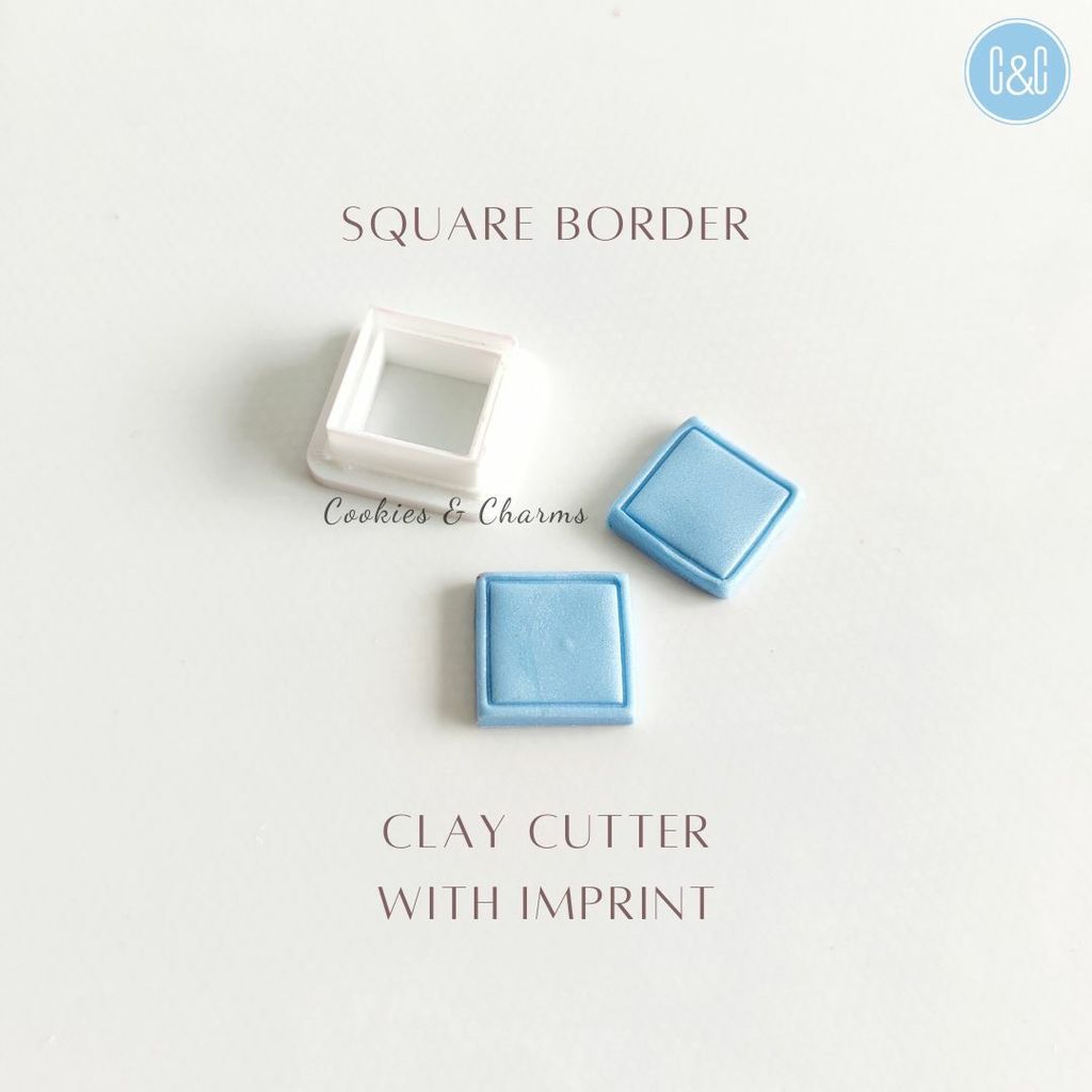 Square border imprint clay cutter