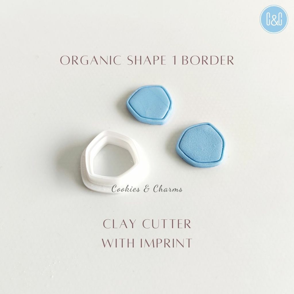 Organic Shape 1 border imprint clay cutter