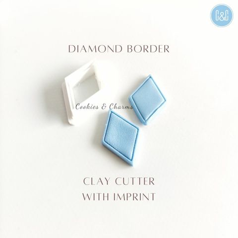 Diamond border imprint clay cutter
