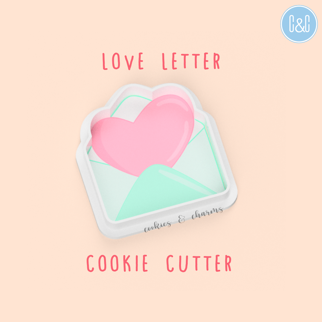 love letter cookie cutter