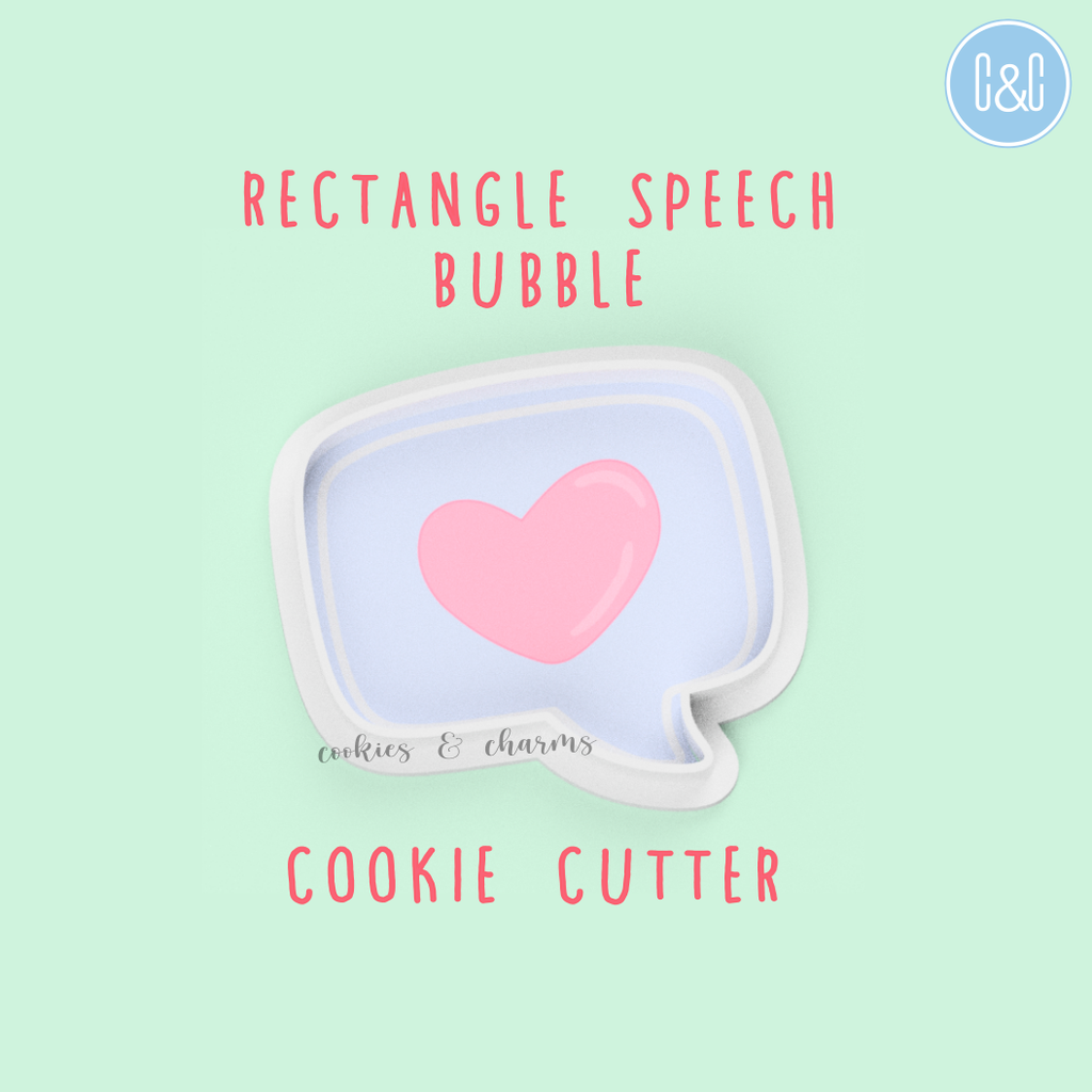 rectangle speech bubbles cookie cutter