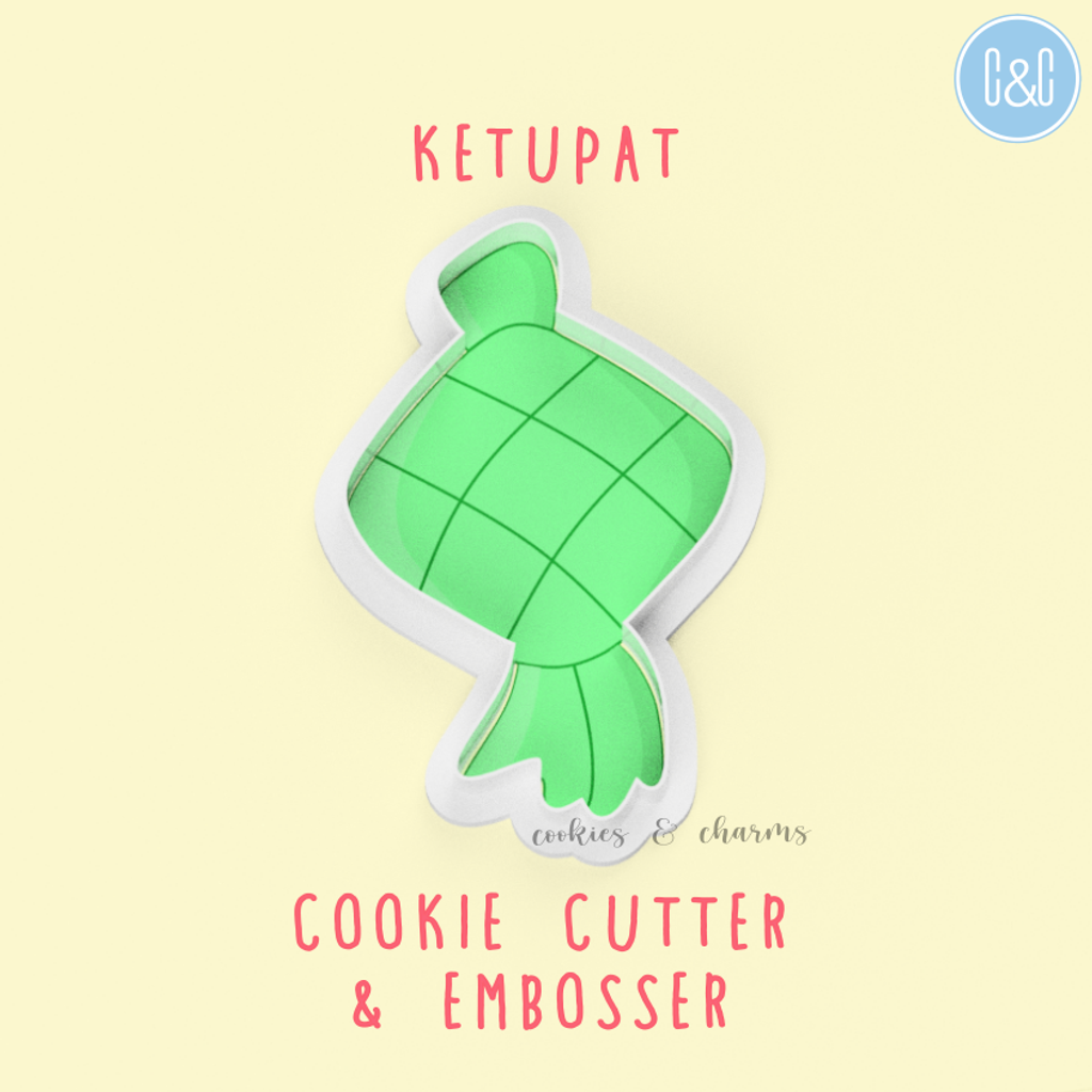 ketupat cookie cutter and embosser 1