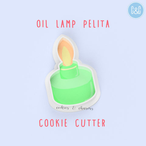 oil lamp pelita cookie cutter