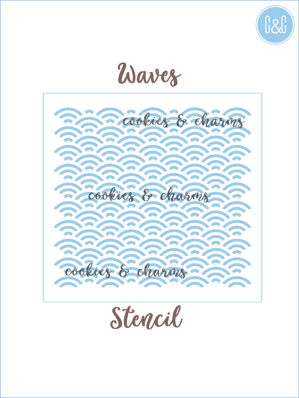 wave pattern stencil