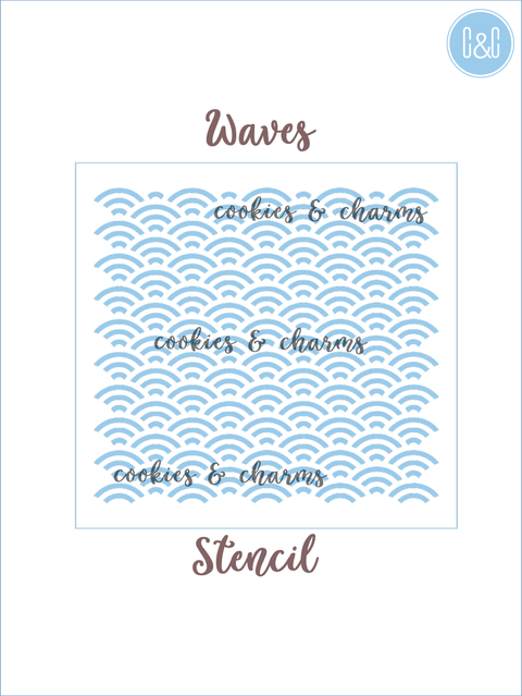 wave pattern stencil