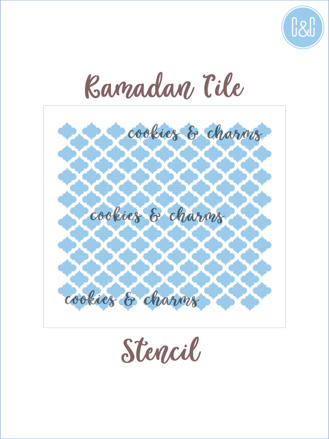 ramadan tile pattern stencil