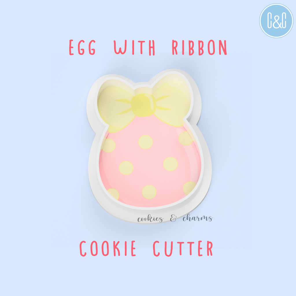 egg with ribbon cookie cutter