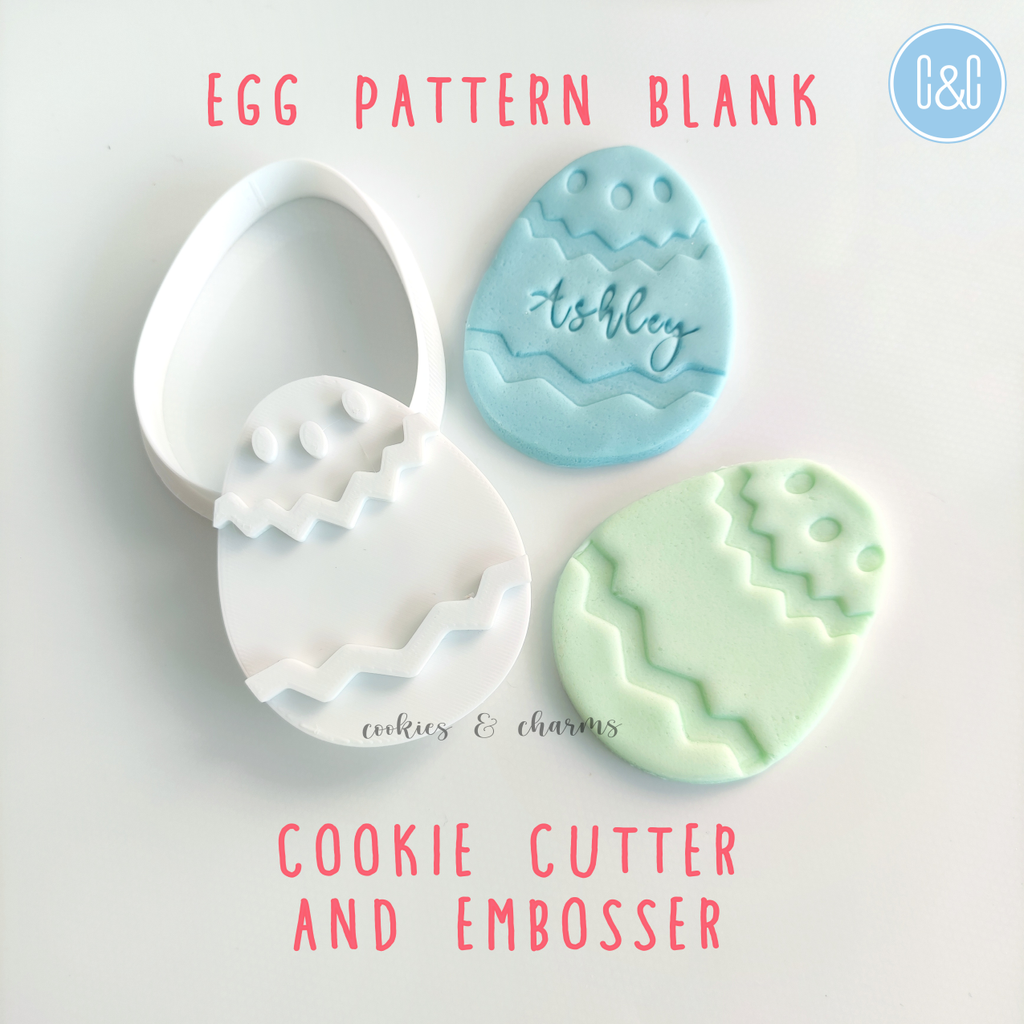 egg pattern blank cookie cutter