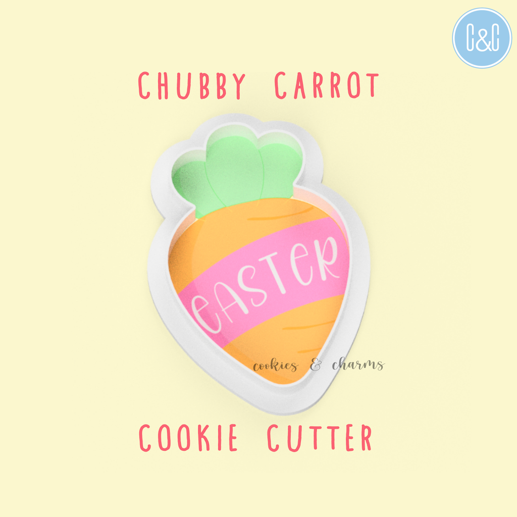chubby carrot easter cookie cutter
