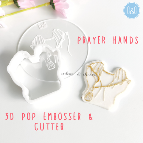 prayer hands 3d pop embosser 1