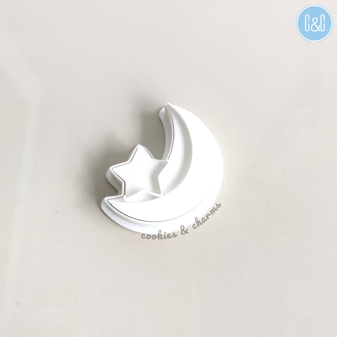 crescent moon and star cookie cutter and embosser 2