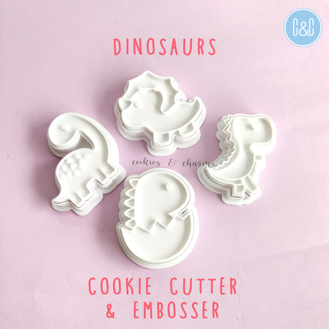 dinosaur cookie cutter embosser 2